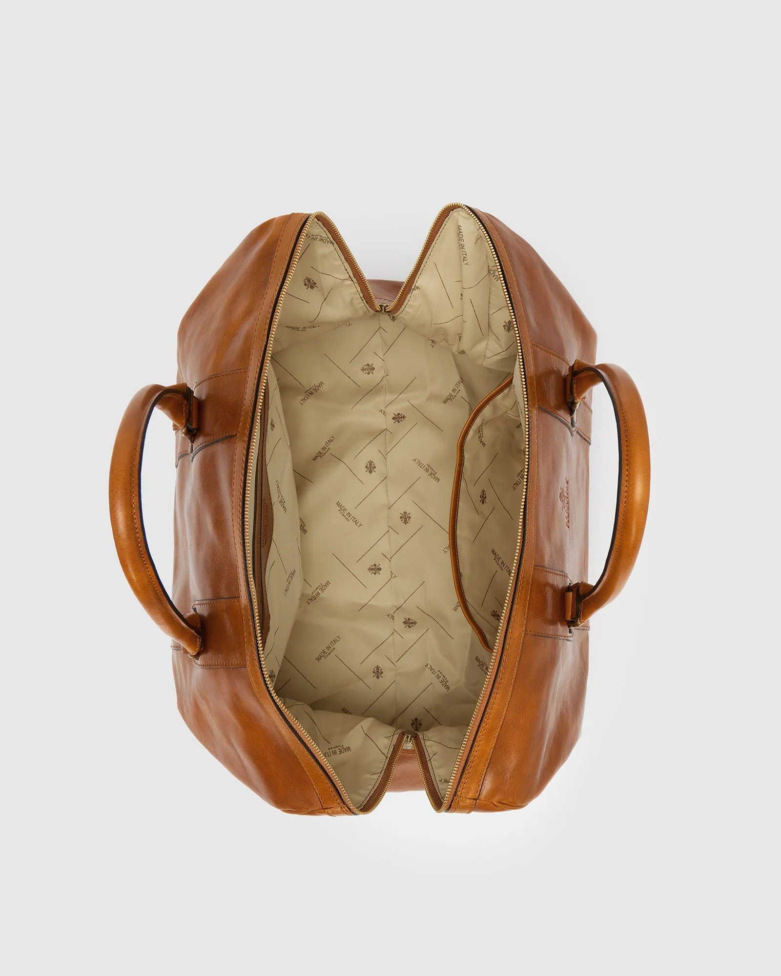 Beltrami Honey - Leather Weekender Bag - Image 8