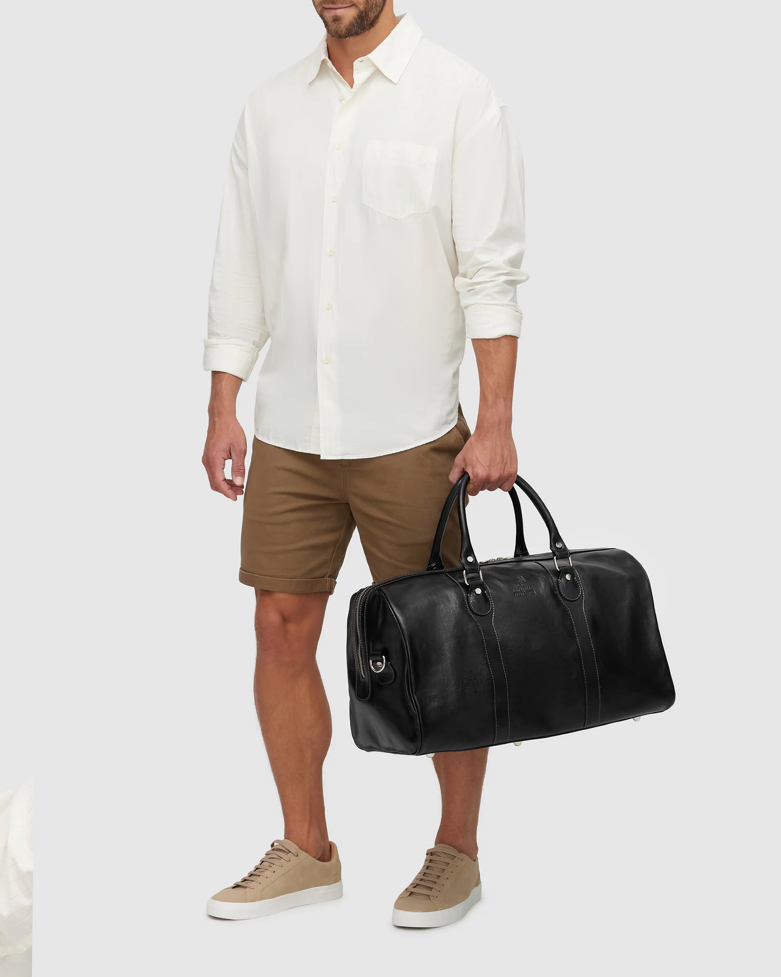 Beltrami Jet - Leather Weekender Bag - Image 4