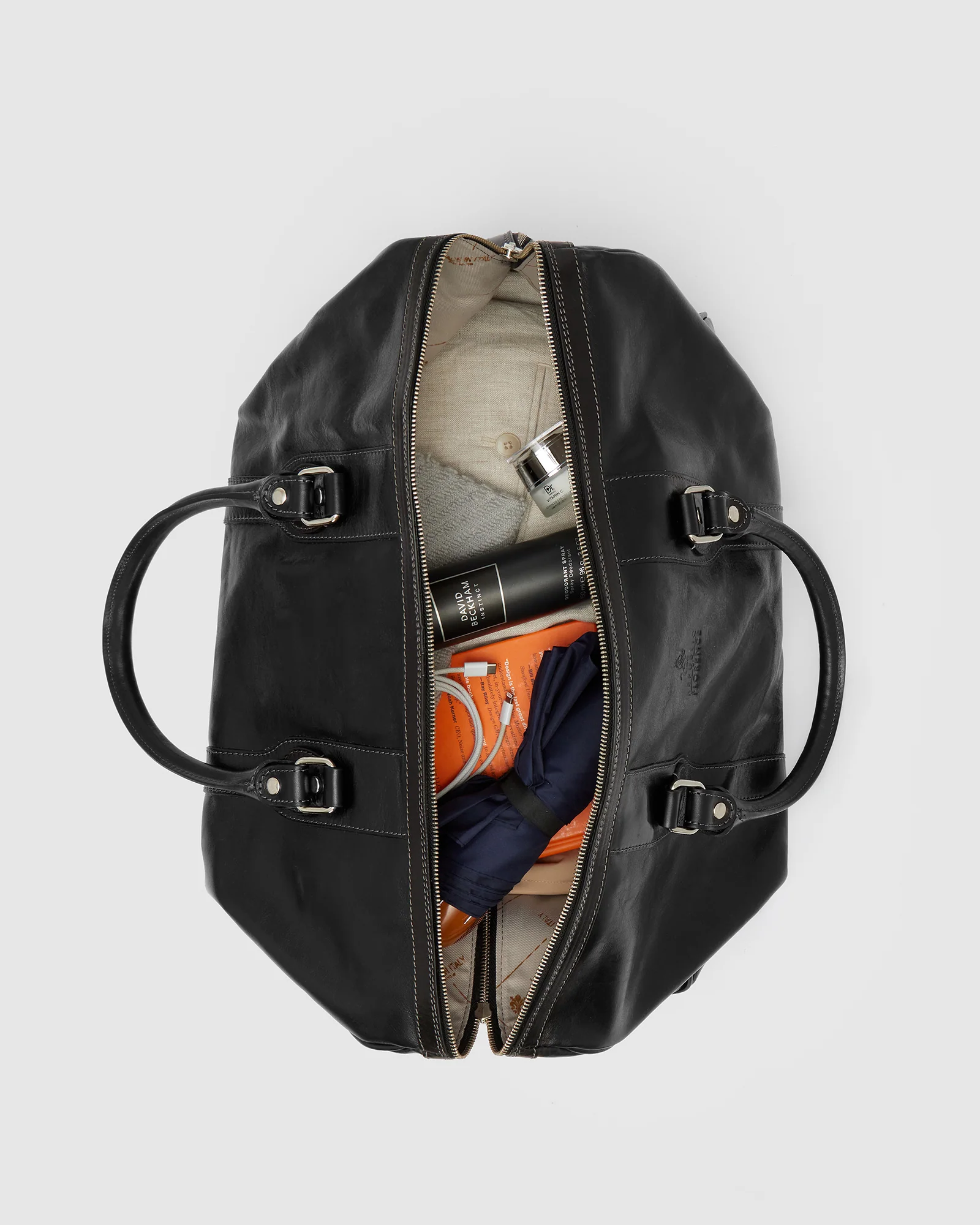 Beltrami Jet - Leather Weekender Bag - Image 8