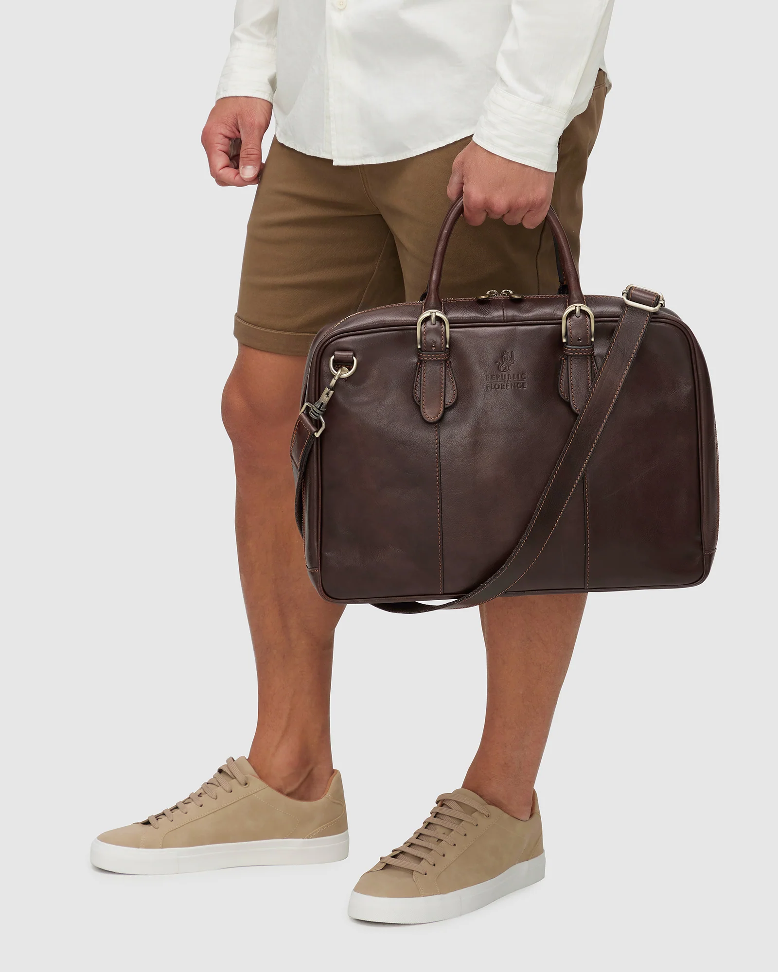 Madrid Espresso - 16" Leather Briefcase - Image 3
