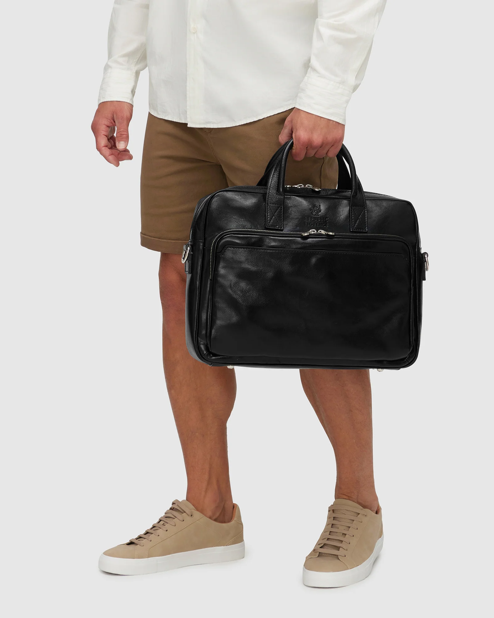 Pretoria Jet - 15" Leather Laptop Briefcase - Image 4